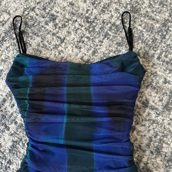 Zara print blues dress with tulle Size XS - Picture 12 of 12